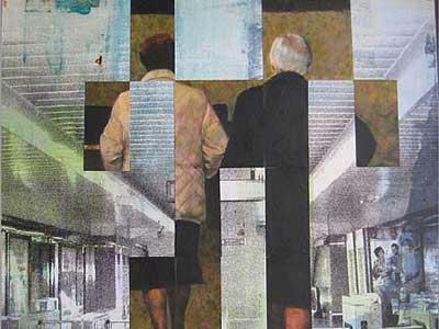 Acrylic and mixed media on panel 50 x 50 cm